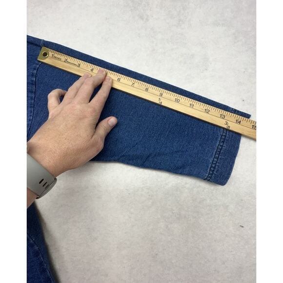 J.Jill Pure Jill Indigo Womens Large Dress Denim Chambray Blue 3/4 Sleeve - Picture 8 of 9